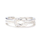 Friendship Love Knot Ring – Elegant Cubic Zirconia Gift for Women & Girls