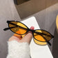 Retro Oval Frame Sunglasses – Fashion Personalized Trendy Small Frame, Punk Cat Eye Sunshade