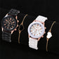 2PCS Set Couple Fashion Casual Leather Watches Ladies Simple Dial Quartz Wristwatches Dress Clock