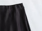2024 High-Waist Satin Midi Skirt for Women – Elegant Summer Office Look