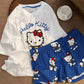 Hello Kitty Pajamas for Women Spring animal Cartoon Cute Short-Sleeved Home Clothes Set Girl Birthday Gifts