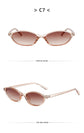 Retro Oval Frame Sunglasses – Fashion Personalized Trendy Small Frame, Punk Cat Eye Sunshade