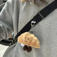 Kawaii Croissant Plush Keychain – 2025 Cartoon Bag Charm & Cute Girl Gift