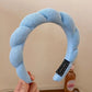 2024 Fashion Sponge Headband for Women Girls Puffy Hair Band Makeup Bubble Retro Terry Cloth Headbands Hair Accessories Headwear
