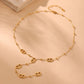 Fashion Long Chain Stainless Steel Necklaces For Women PVD Real Gold Plated Metal Female Collar Party Banquet Jewelry