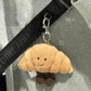 Kawaii Croissant Plush Keychain – 2025 Cartoon Bag Charm & Cute Girl Gift
