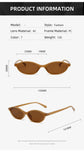 Retro Oval Frame Sunglasses – Fashion Personalized Trendy Small Frame, Punk Cat Eye Sunshade