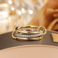 Niche Two-Color Four-Ring Jewelry Ring – Hypoallergenic, INS Style, Stacking Accessory for Young Women