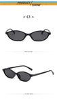 Retro Oval Frame Sunglasses – Fashion Personalized Trendy Small Frame, Punk Cat Eye Sunshade