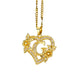 Gold Heart Initial Necklace – A–Z Alphabet Pendant on Stainless Steel Chain for Women