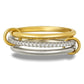 Niche Two-Color Four-Ring Jewelry Ring – Hypoallergenic, INS Style, Stacking Accessory for Young Women