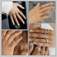Niche Two-Color Four-Ring Jewelry Ring – Hypoallergenic, INS Style, Stacking Accessory for Young Women