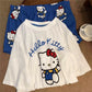 Hello Kitty Pajamas for Women Spring animal Cartoon Cute Short-Sleeved Home Clothes Set Girl Birthday Gifts