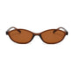Retro Oval Frame Sunglasses – Fashion Personalized Trendy Small Frame, Punk Cat Eye Sunshade