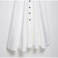 2025 Elegant White A-Line Dress – V-Neck, Short Sleeve, High-Waist Summer Dress for Women