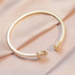 Luxury Geometry Gold Color Cuff Bangles for Women – Fashion Cubic Zirconia Bracelets, INS Party & Everyday Jewelry