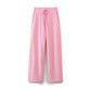 Solid Color 2-Piece Set for Women – Loose Casual T-Shirt & High Waist Pants, Stylish Daily Wear