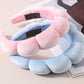 2024 Fashion Sponge Headband for Women Girls Puffy Hair Band Makeup Bubble Retro Terry Cloth Headbands Hair Accessories Headwear