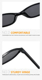Retro Oval Frame Sunglasses – Fashion Personalized Trendy Small Frame, Punk Cat Eye Sunshade