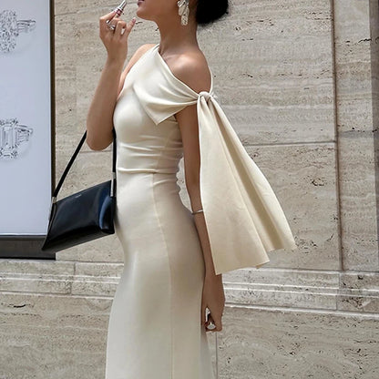 Elegant Slim Fit Sleeveless Dress – Women&