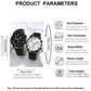 2PCS Set Couple Fashion Casual Leather Watches Ladies Simple Dial Quartz Wristwatches Dress Clock